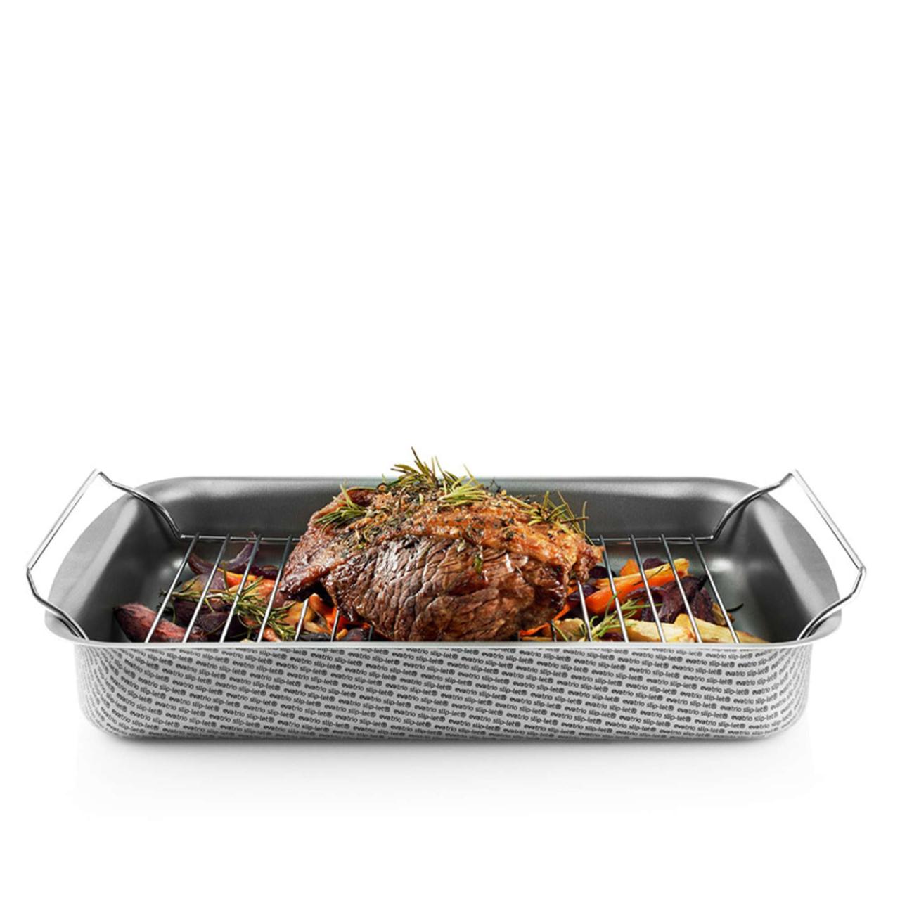 Roasting pan w. rack - 35x25 cm - Slip-Let®