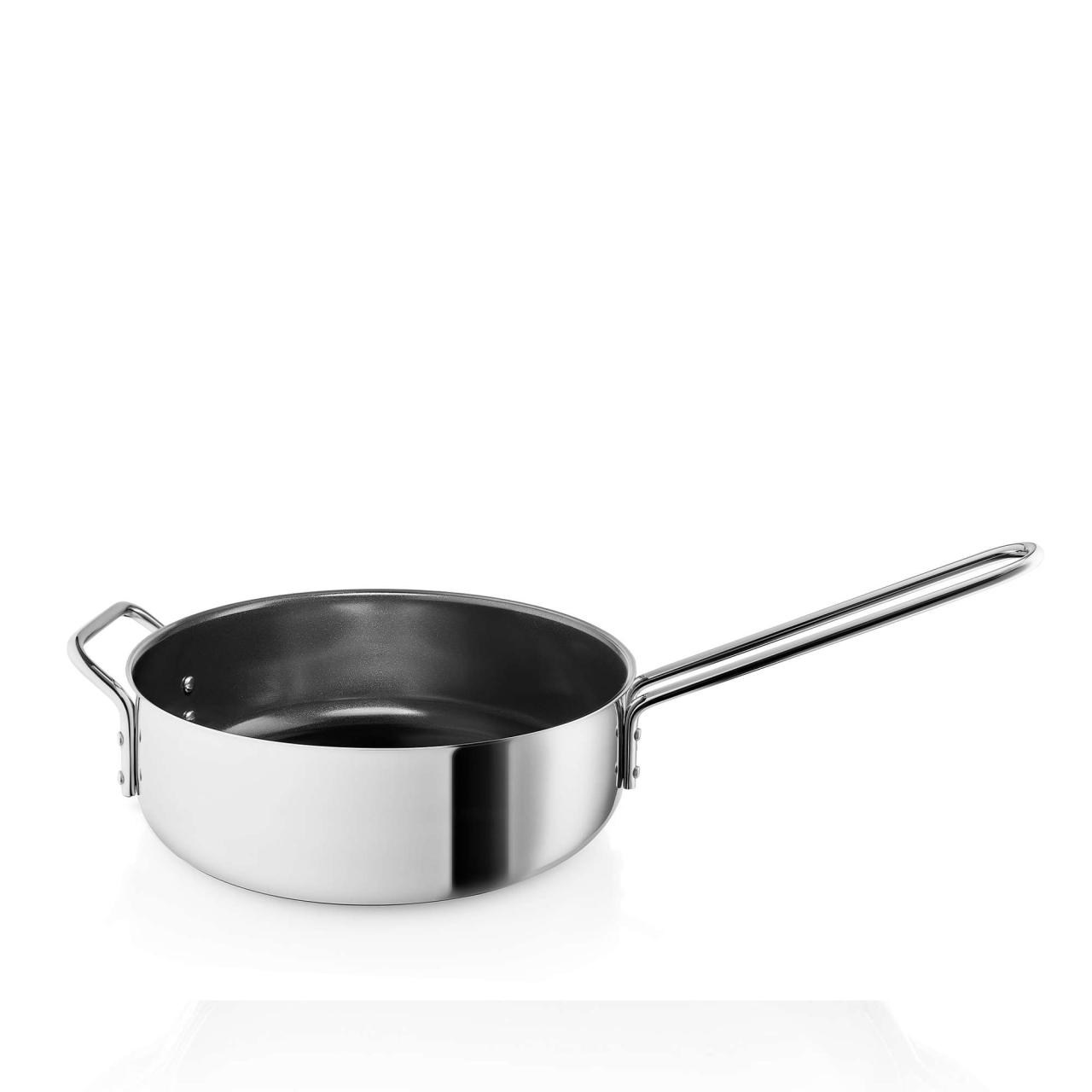 Stainless steel sauté pan - 24 cm - ceramic Slip-Let®️ non-stick