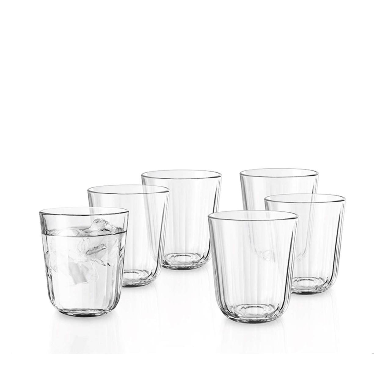 Glas med facetter - 6 stk - 27 cl