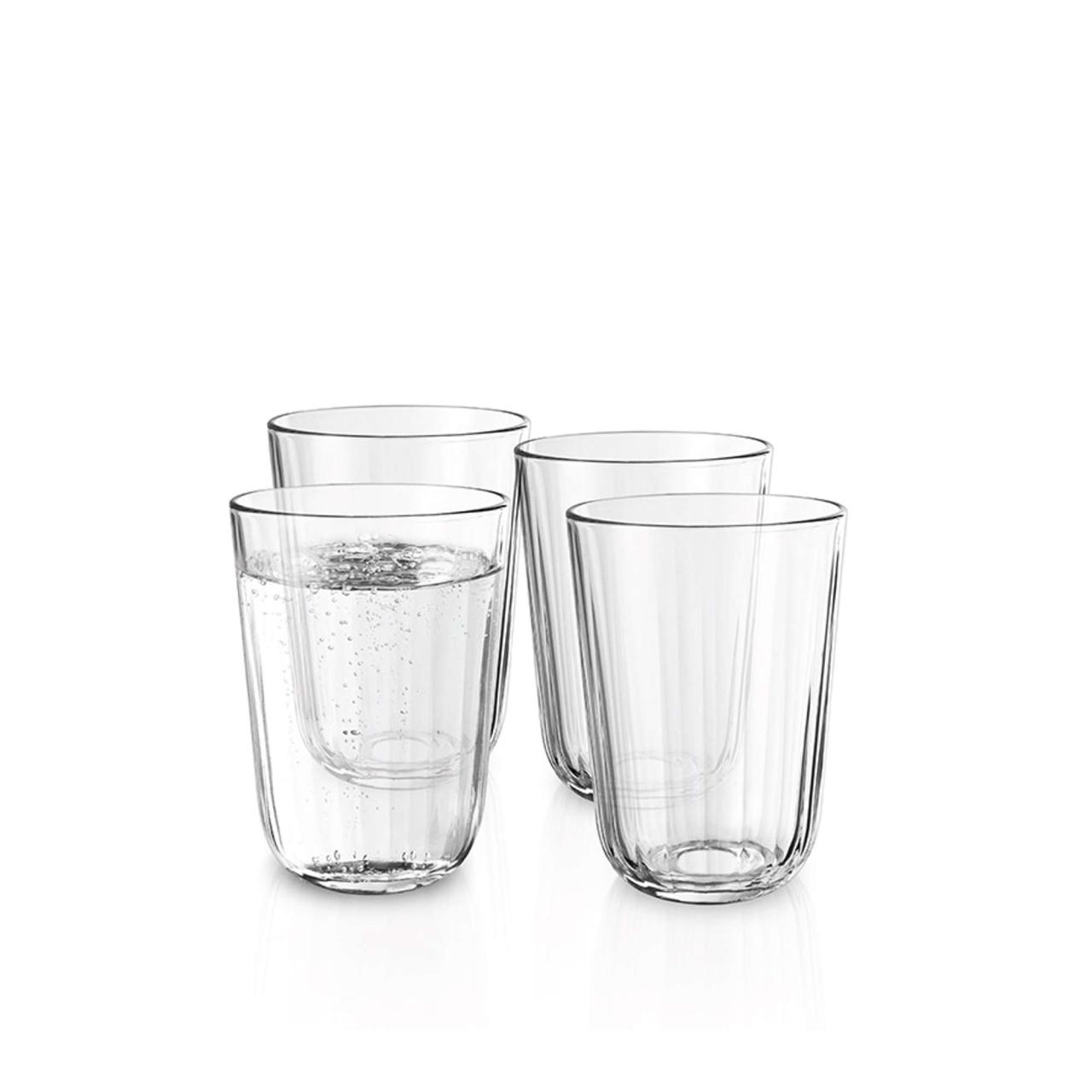 Glas med facetter - 4 stk - 34 cl