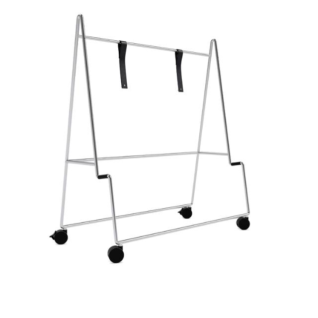 Carry TV stand on castors - stainless steel