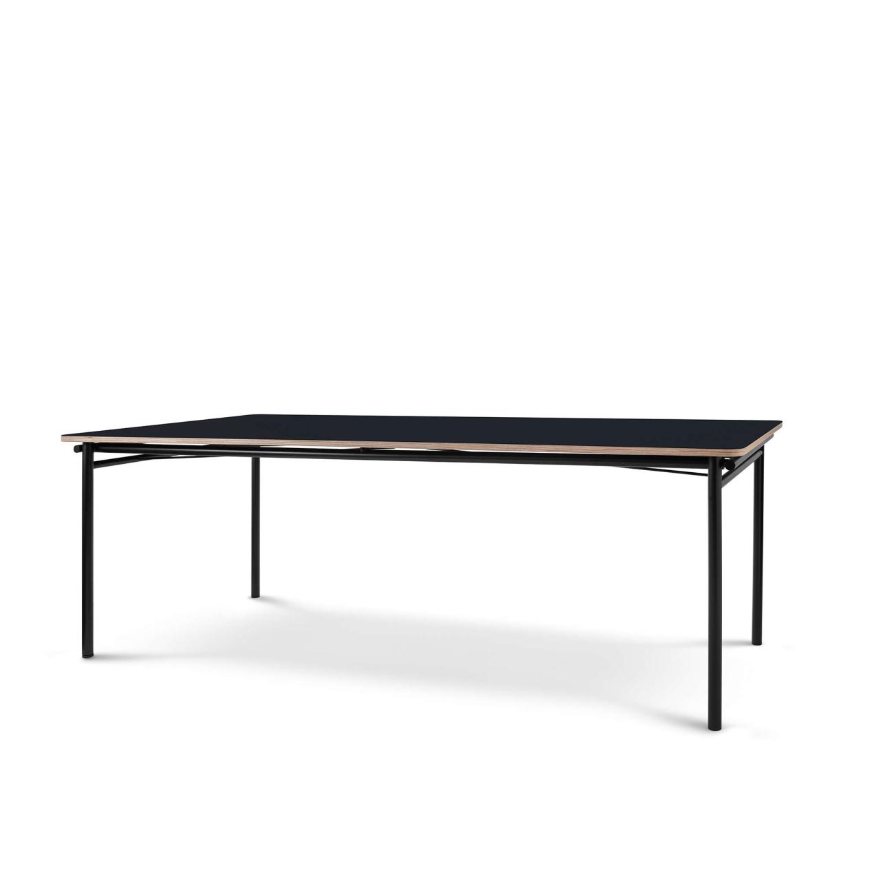 Taffel dining table - Black - 90x200/320 cm