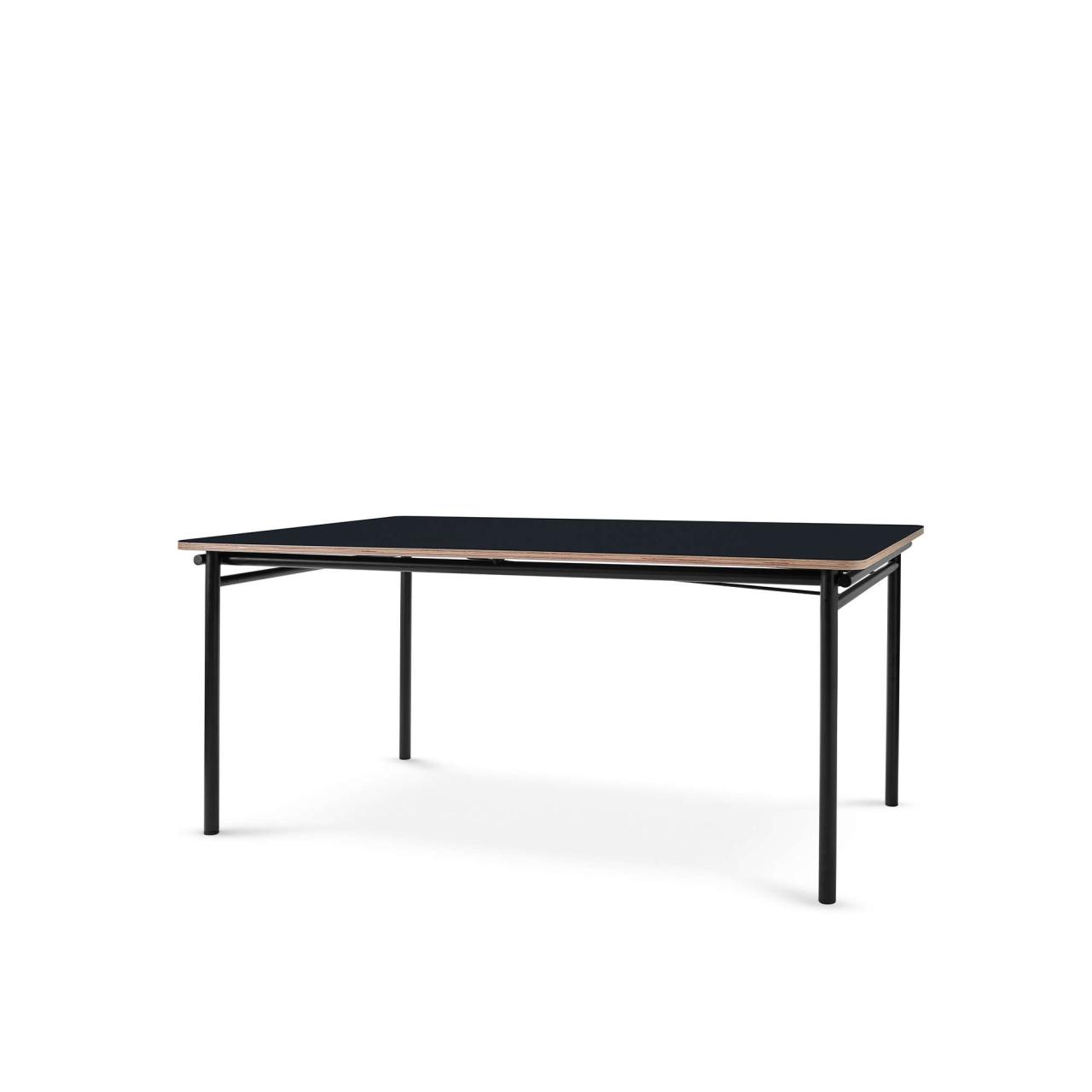 Taffel dining table - Black - 90x150/210 cm