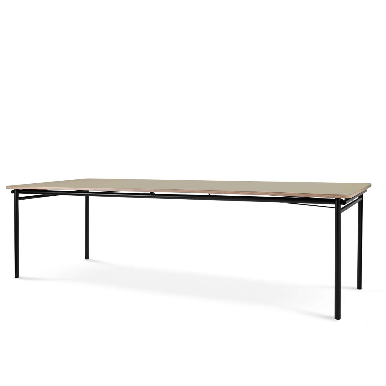 Taffel dining table - Pebble - 90x250/370 cm