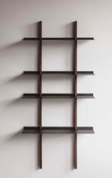 Smile shelves - 80x30 cm - Black - 2 pcs.