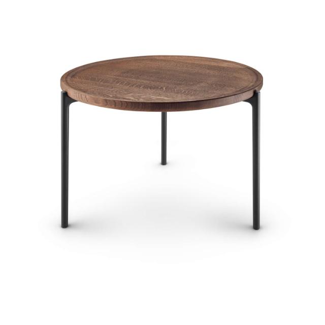 Savoye lounge table - Ø60 cm - 42 cm - Smoked oak