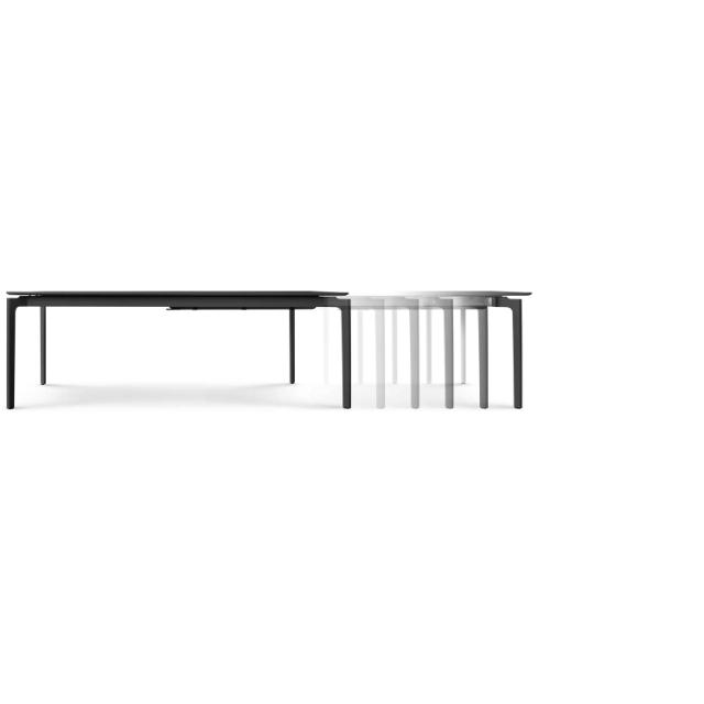 More dining table - black/black - 100x200/320 cm