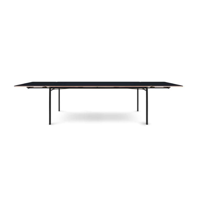 Taffel dining table - Black - 90x200/320 cm