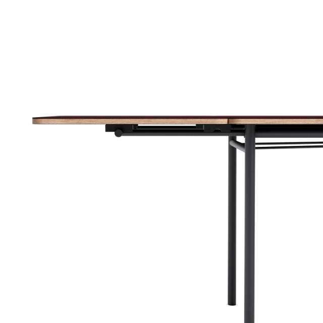 Taffel dining table - Burgundy - 90x250/370 cm